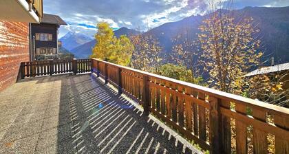 Logement familial "Tsandelanne" Val d'Hérens. Terrasse panoramique et soleil!