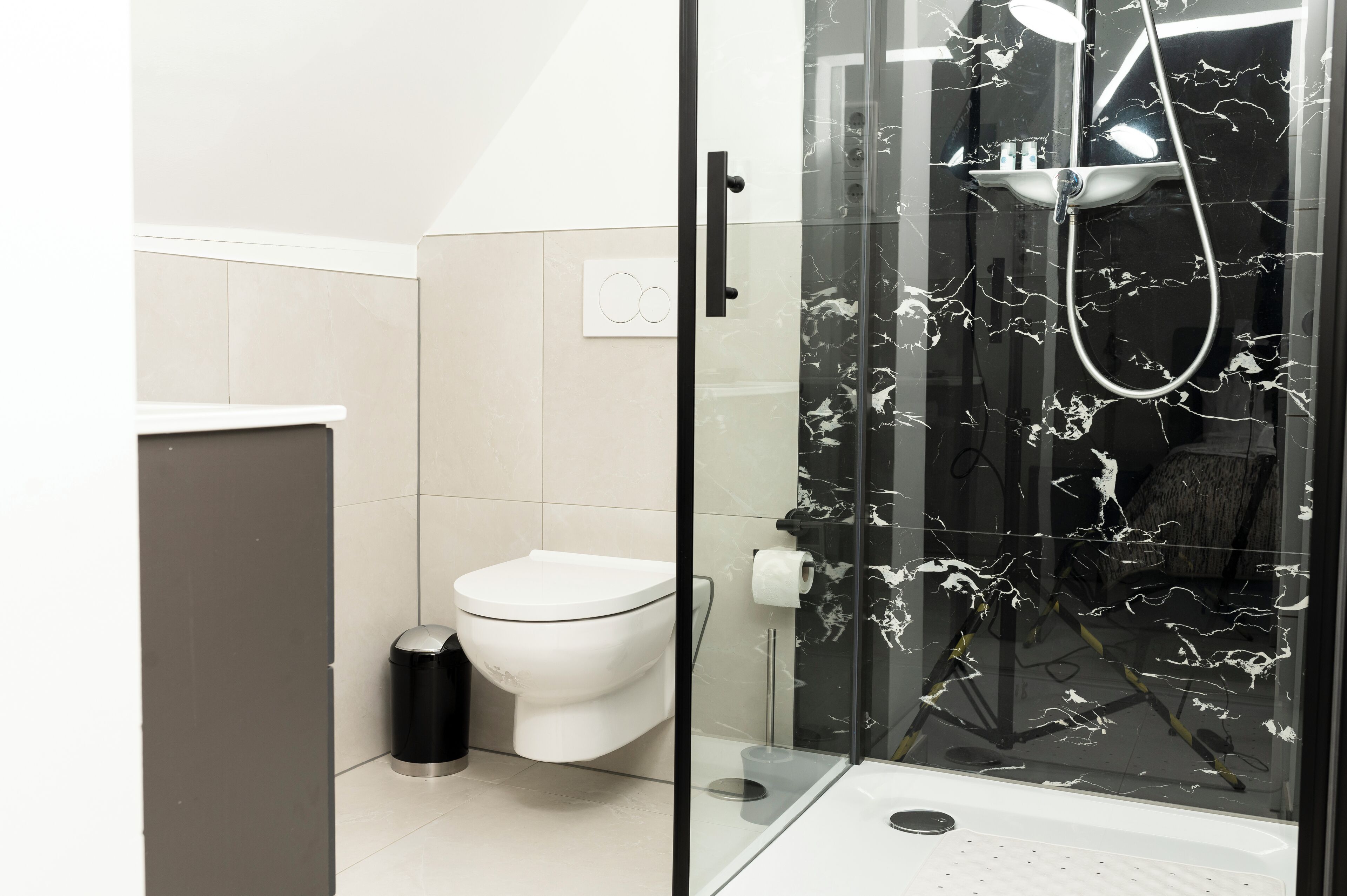 Classic Triple Room, City View | Bathroom | Shower, hair dryer, towels, soap