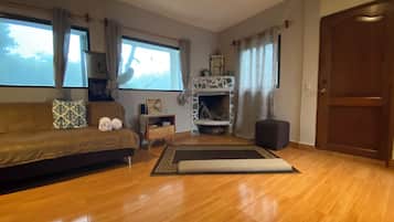 Smart TV, fireplace