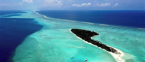 Private beach, white sand