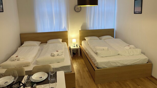 1 bedroom, iron/ironing board, WiFi, bed sheets - Cozy-5 person apartment in Vienna 6- monthly stays only (Wien)