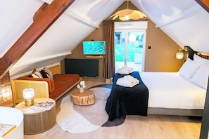 Appartement Confort, vue jardin | 1 chambre, décoration personnalisée, ameublement personnalisé