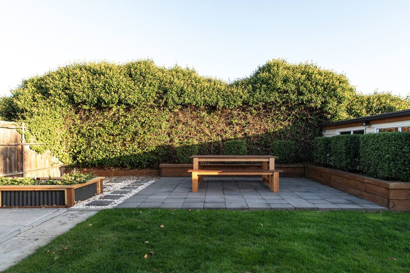 屋外ダイニングエリア