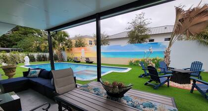 Majestic Miami Villa /Beaches /12Bds /HEATED POOL /Jacuzzi /GAME ROOM /BBQ /Wifi