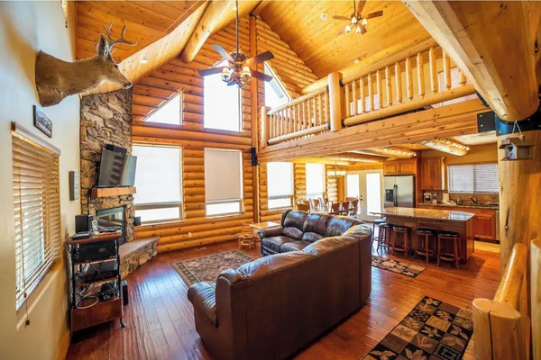 Smart TV, fireplace, video games