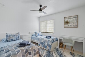 Desk, iron/ironing board, travel crib, free WiFi