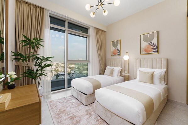 2 bedrooms, in-room safe, iron/ironing board, free WiFi - Tranquil Living w/ Golf Course Vws in Dubai Hills (Dubai)