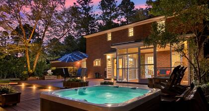 5BR · Sleeps 12–16 · Hot Tub, Game Room, Fire Pit