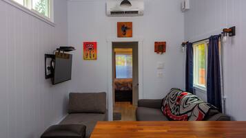 Cabane Panoramique, 1 grand lit | Coin séjour