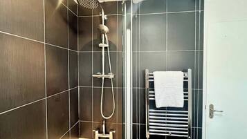 Hair dryer, towels