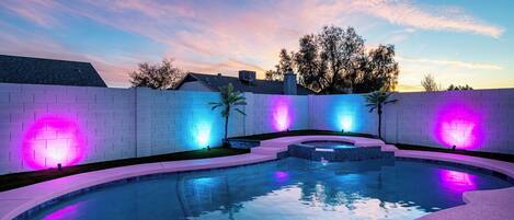 Outdoor pool, a heated pool
