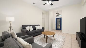 Smart TV, video games, table football, ping pong