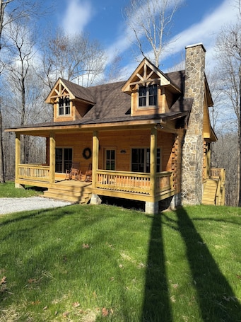 Exterior. Tims Ford Lake Escape - Turkey Creek Cabin #2 with Boat Access.