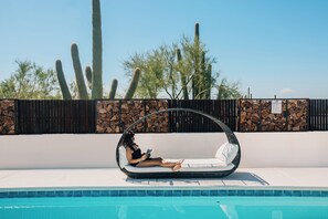 Outdoor pool, a heated pool