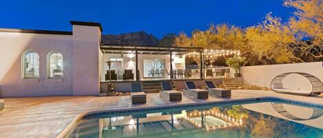 屋外プール、温水プール