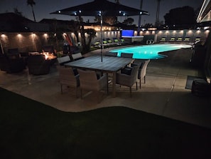 Outdoor pool, a heated pool