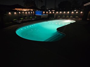 Outdoor pool, a heated pool