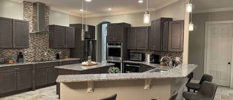 Microwave, oven, stovetop, dishwasher