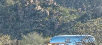 Cozy Airstream with WiFi, AC Amazing Desert Views 300 Acre Private Saguaro Park