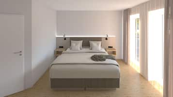 Double Room | Soundproofing, cots/infant beds, free WiFi, bed sheets