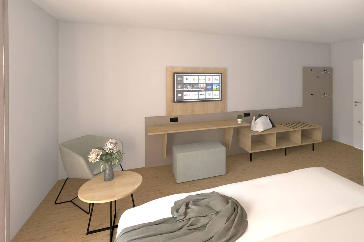 ห้องดับเบิล | ห้องเก็บเสียง, Wi-Fi ฟรี, ผ้าปูที่นอน