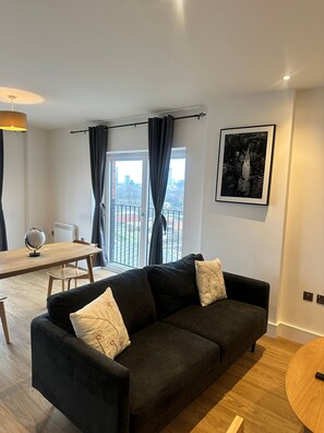 Apartment, 2 Bedrooms, Accessible, Balcony | Living room - Experience Cozy Comfort (Birmingham)