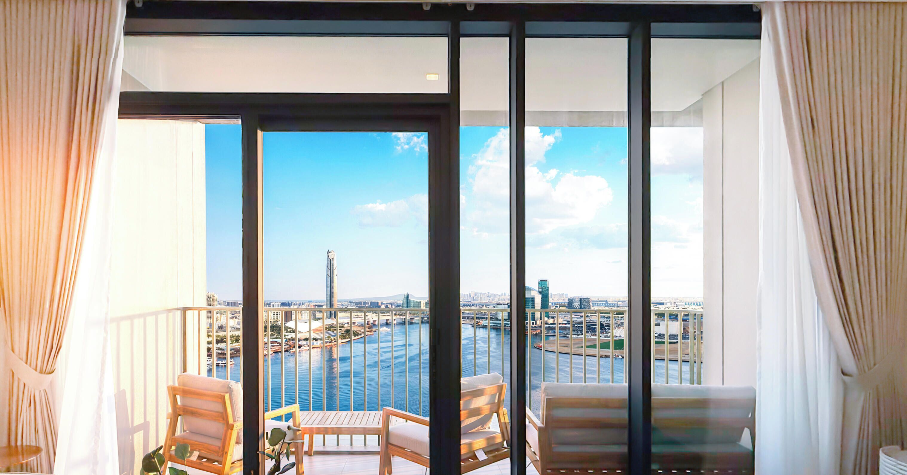 Blick vom Balkon