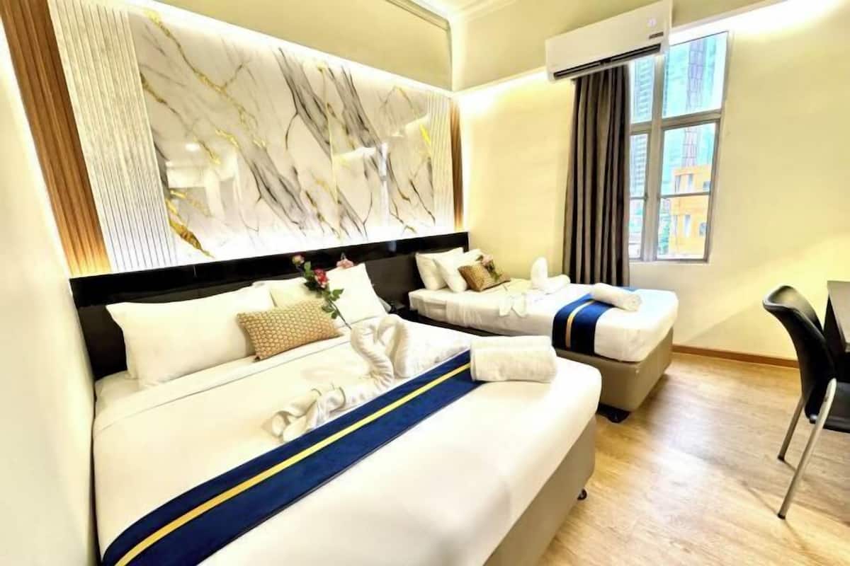 In-room safe, desk, laptop workspace, soundproofing