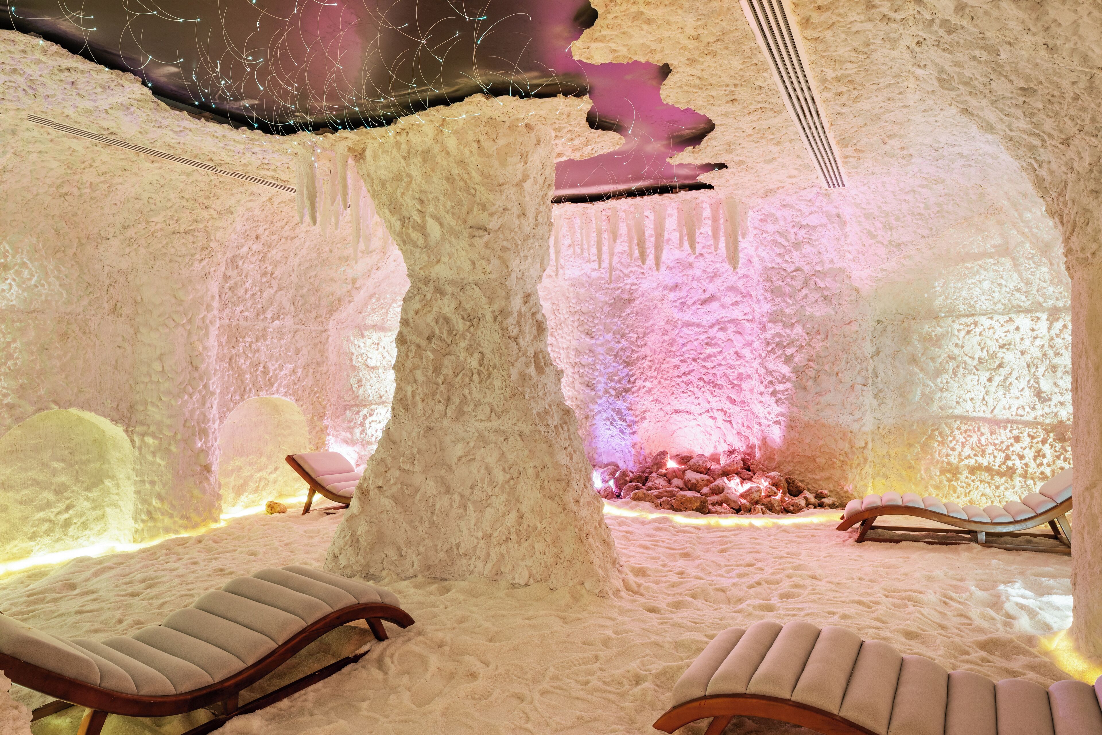 Sauna, steam room, body treatments, body wraps, facials