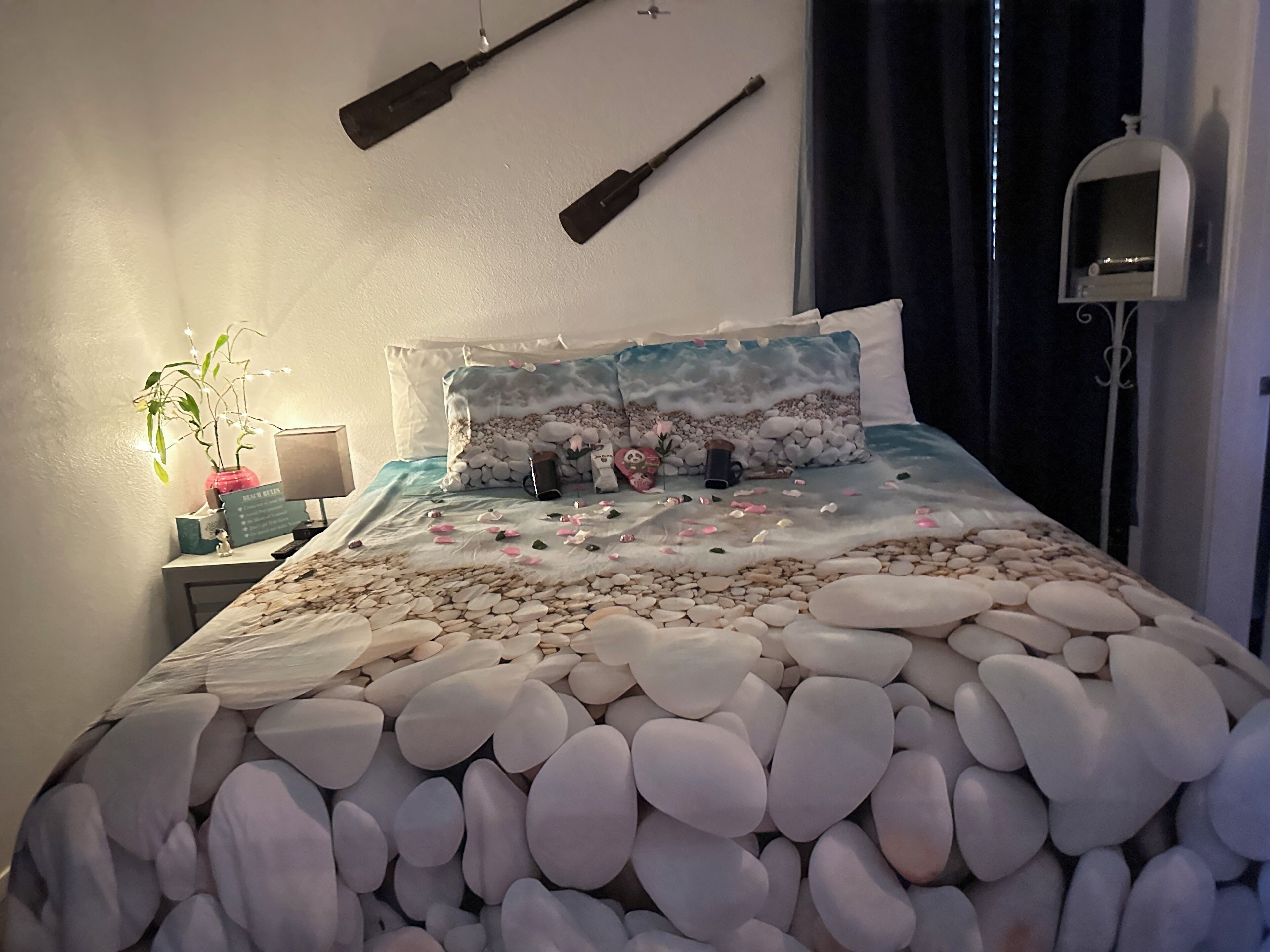 1 bedroom, desk, iron/ironing board, travel crib