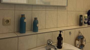 Towels, soap, toilet paper