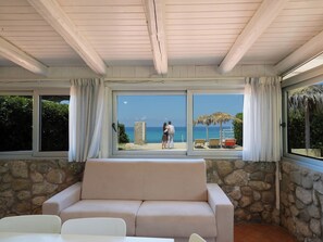 House, 2 Bedrooms, Patio, Sea View | Living area - Marinella Beach Case Vacanze  (Ricadi)