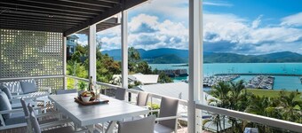 4-bedroom home with a pool and sweeping views of the Coral Sea Marina