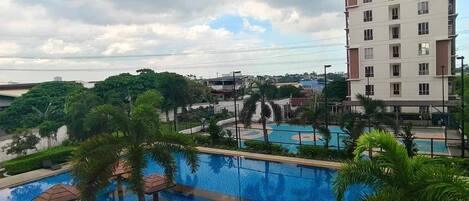 Room, 2 Bedrooms, Accessible, Balcony | Pool | Outdoor pool