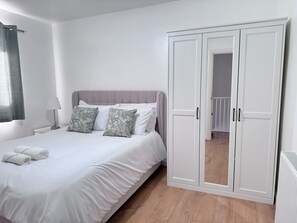 4 bedrooms, iron/ironing board, travel cot, WiFi