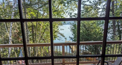 Private, cozy 4-bedroom log cabin with 374 feet of lakeshore on Washburn Lake!