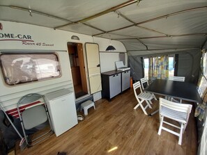 Shared Dormitory, 1 Bedroom, Smoking, Patio | Dining - Room-caravan Near the sea 4 (Preko)