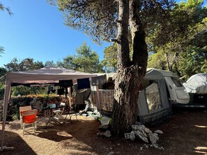 Shared Dormitory, 1 Bedroom, Smoking, Patio | Outdoor dining - Room-caravan Near the sea 4 (Preko)