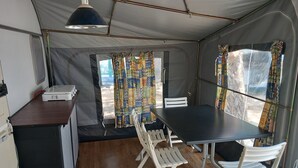 Shared Dormitory, 1 Bedroom, Smoking, Patio | Dining room - Room-caravan Near the sea 4 (Preko)