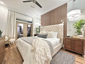 3 chambres, fer et planche à repasser, lit de bébé portatif
