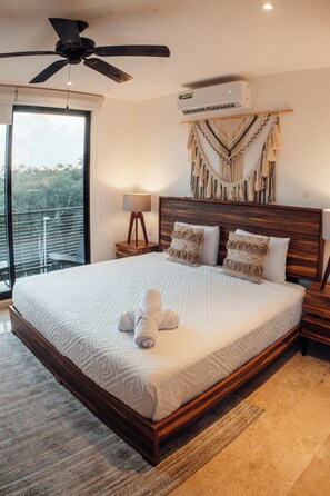 Departamento Deluxe, balcón, vista a la ciudad | 1 habitación, cortinas blackout y wifi gratis