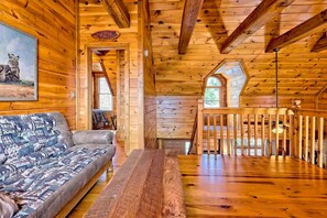 Smart TV, fireplace, DVD player, books