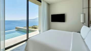 Executive Suite, 1 King, Sofa bed, Sea view, Private pool, Terrace | Minibar, Zimmersafe, Schreibtisch, Verdunkelungsvorhänge