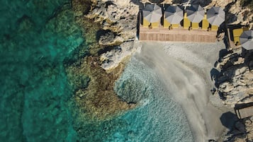Private beach, snorkelling