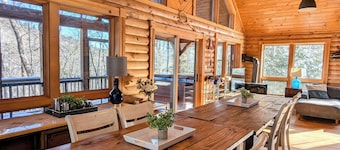 Spacious log cabin in Warrensburg w/ Hot Tub: 15 Mi to Lake George