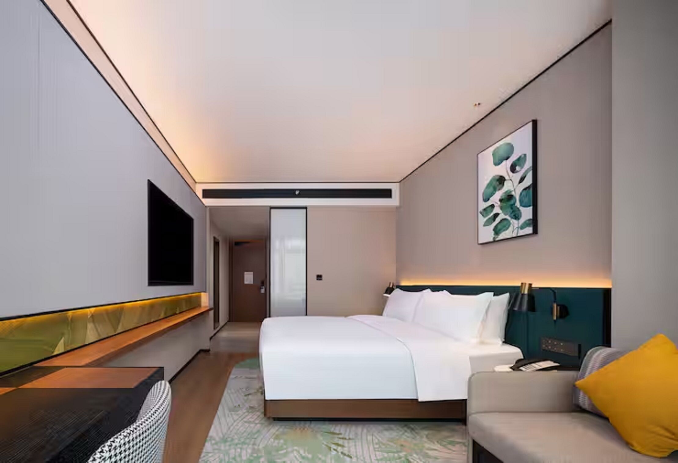 Couette en duvet d'oie, surmatelas, articles gratuits dans le mini-bar