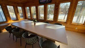Dining - Spacious Lakefront Home with Nostalgic Charm, Wifi, AC and a Boat Dock (Chippewa Falls)
