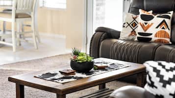 Smart TV, fireplace, computer monitors