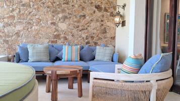 Luksusvilla, 2 soverom, terrasse, havutsikt | Terrasse/patio