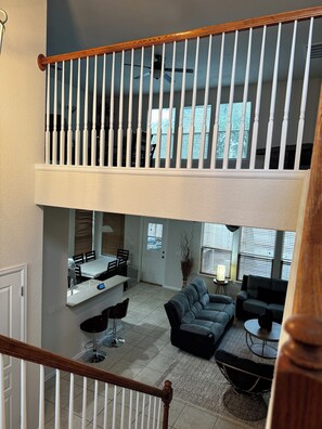 Smart TV, fireplace, printers